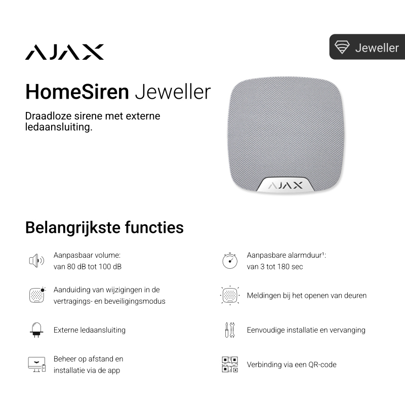 AJAX HomeSiren - Installatie alarm Spanje