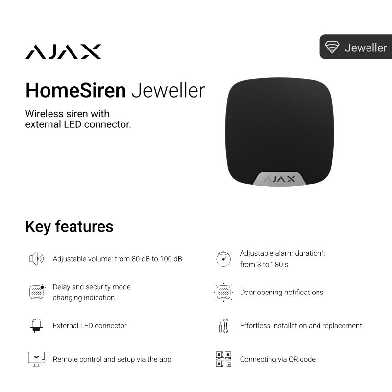 AJAX HomeSiren - Installatie alarm Spanje